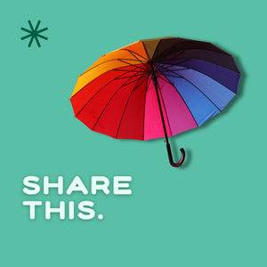 Share this - Rainbow umbrella